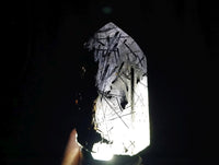 Polished Rare Black Tourmalinated Quartz Crystals x 6 From Madagascar