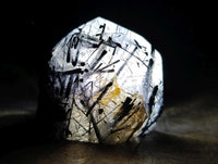 Polished Rare Black Tourmalinated Quartz Crystals x 6 From Madagascar