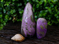 Polished Stichtite Standing Free Forms x 2 From Barberton, South Africa