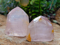 Polished Rose Quartz Mixed Tray x 6 From Madagascar