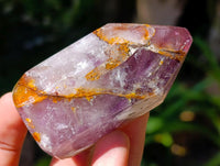 Polished Smokey Amethyst Window Crystals x 12 From Akansobe, Madagascar