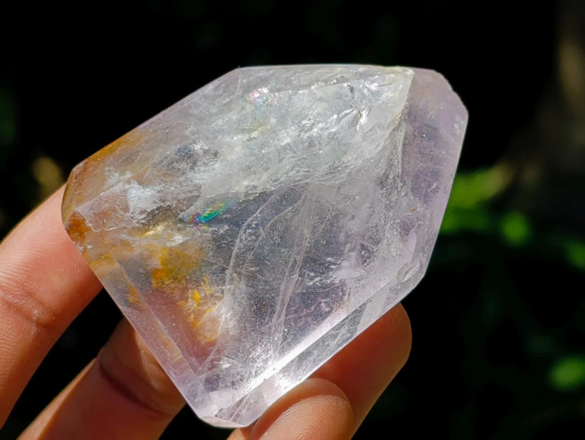 Polished Smokey Amethyst Window Crystals x 12 From Akansobe, Madagascar