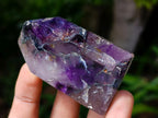 Polished Smokey Amethyst Window Crystals x 12 From Akansobe, Madagascar