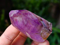 Polished Smokey Amethyst Window Crystals x 12 From Akansobe, Madagascar