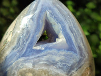 Polished Blue Lace Agate Standing Free Forms x 2 From Nsanje, Malawi