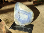 Polished Blue Lace Agate Standing Free Forms x 2 From Nsanje, Malawi