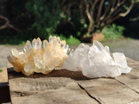 Natural Mixed Quartz Crystal Clusters x 12 From Madagascar