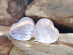 Polished Mini Rose Quartz Hearts x 35 From Madagascar