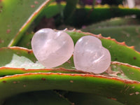 Polished Mini Rose Quartz Hearts x 35 From Madagascar