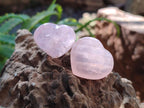 Polished Mini Rose Quartz Hearts x 35 From Madagascar
