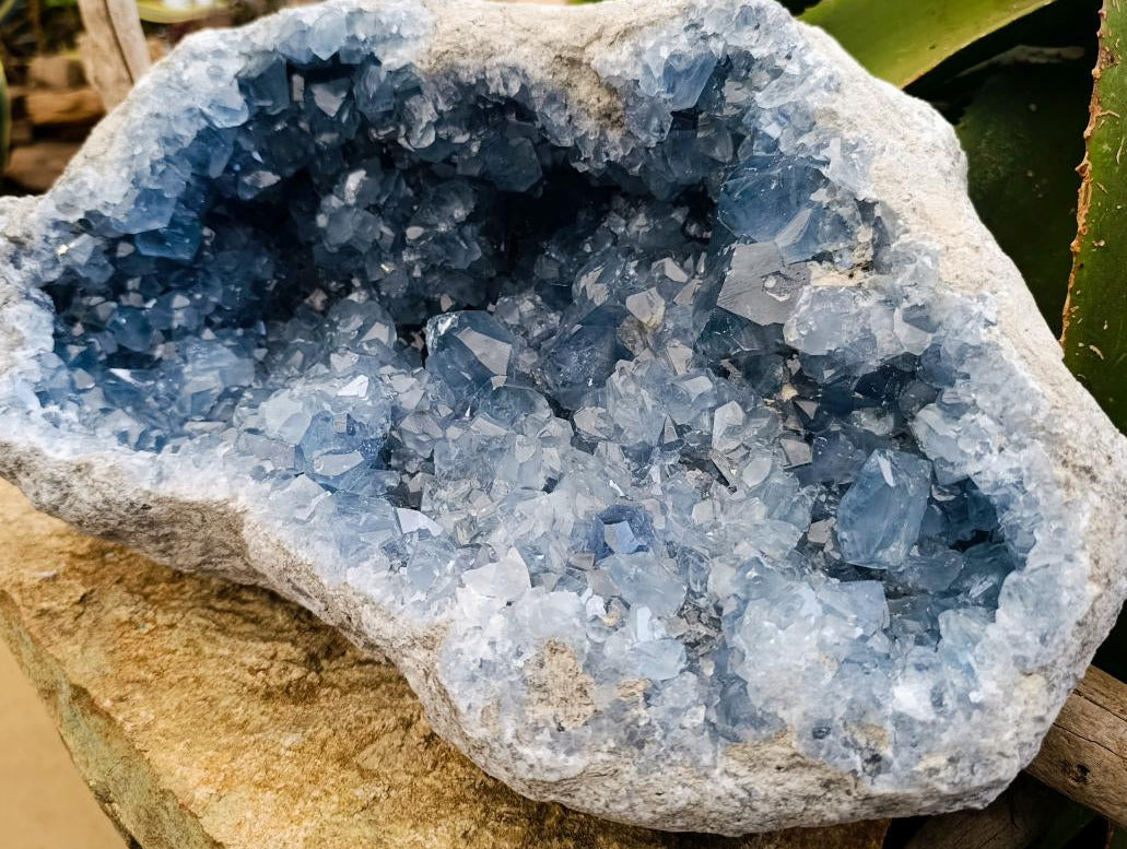 Natural XXXL Blue Celestite Geode Specimen x 1 From Sakoany, Madagascar