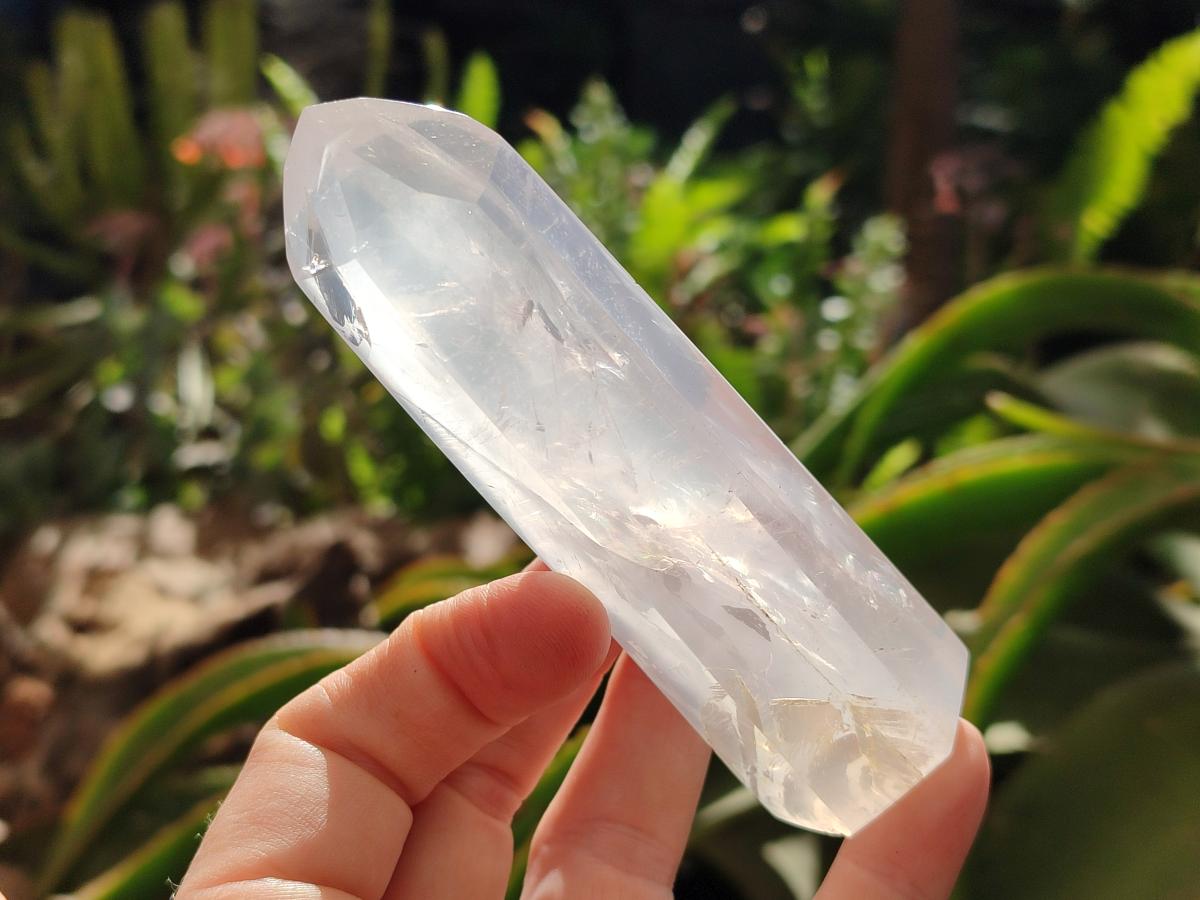 Polished Girasol Pearl Quartz Crystals x 4 From Ambatondrazaka, Madagascar