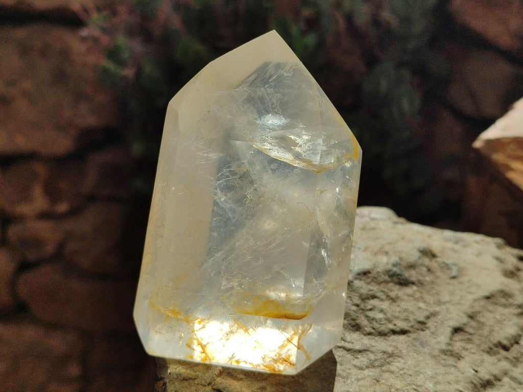 Polished Girasol Pearl Quartz Crystals x 4 From Ambatondrazaka, Madagascar