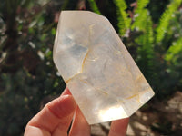 Polished Girasol Pearl Quartz Crystals x 4 From Ambatondrazaka, Madagascar