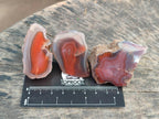 Polished On One Side Red Shashe River Agate Nodules x 35 From Shashe River, Zimbabwe