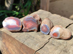 Polished On One Side Red Shashe River Agate Nodules x 35 From Shashe River, Zimbabwe