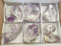 Polished Jacaranda Amethyst Crystals and Clusters x 8 From Mumbwa, Zambia