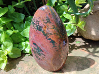 Polished Ocean Jasper Standing Free Form x 2 From Northwest Coast, Madagascar