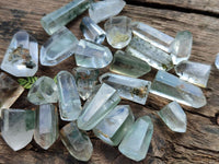 Polished Chlorite Quartz Moss Crystals x 110 From Mandoto, Madagascar