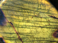 Polished Rare Purple Sunset Flash Labradorite Standing Free Forms x 3 From Tulear, Madagascar