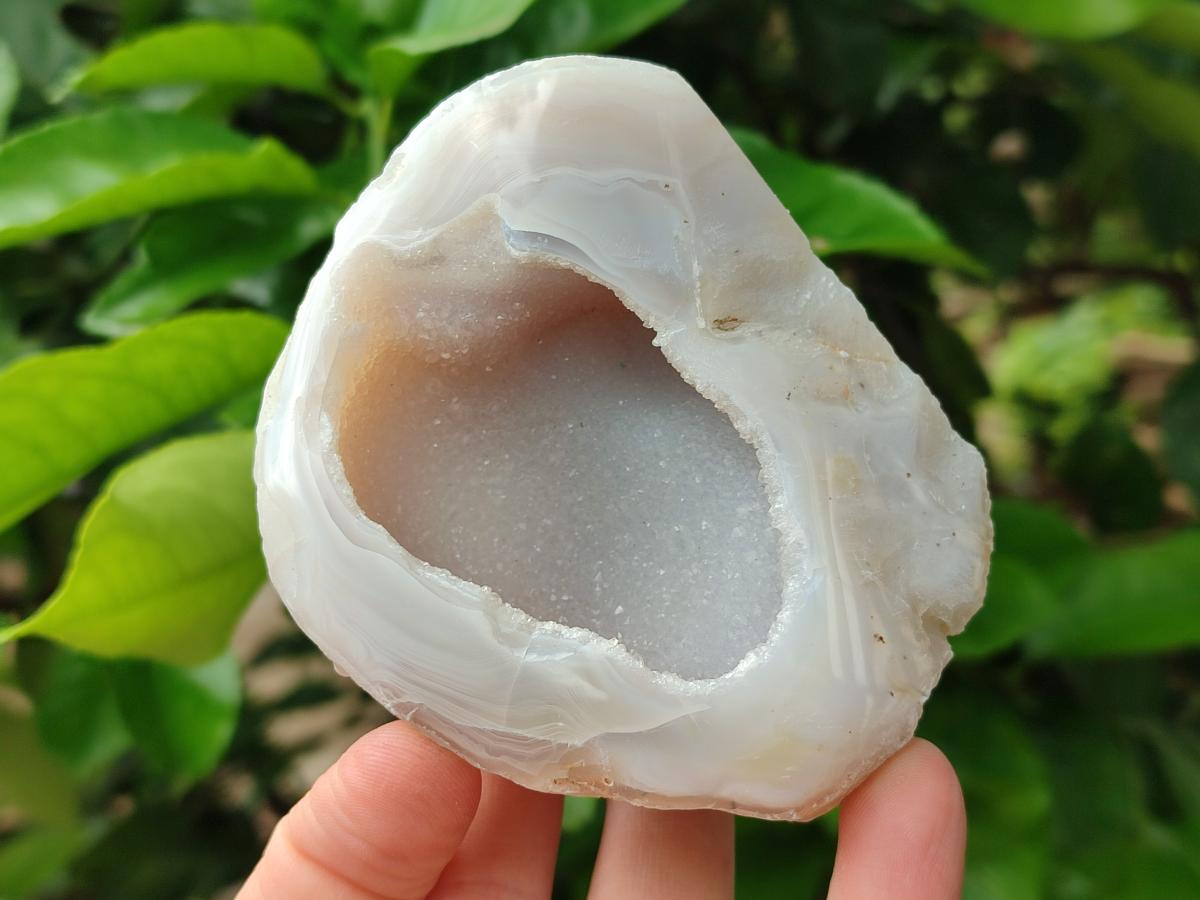 Polished Crystalline Agate Geodes x 6 From Maintirano, Madagascar