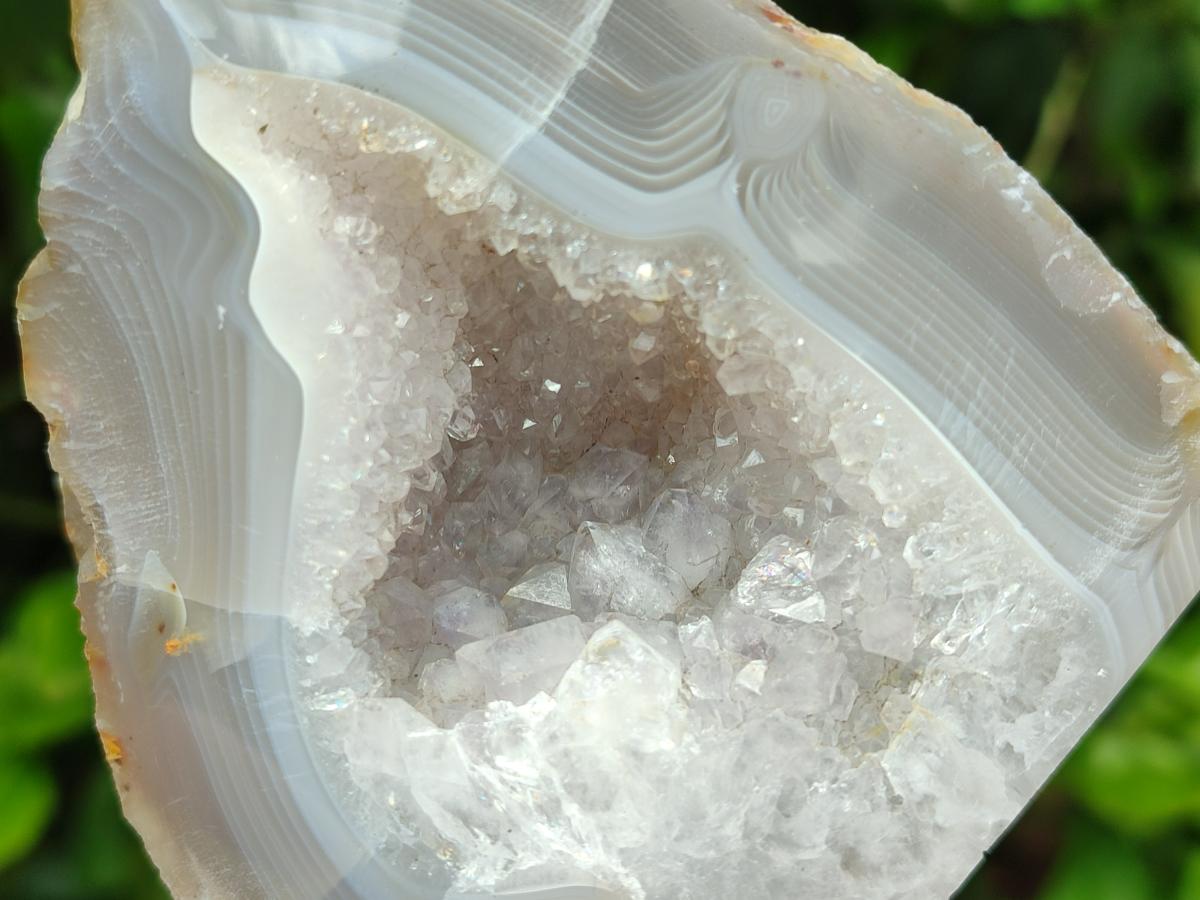 Polished Crystalline Agate Geodes x 6 From Maintirano, Madagascar