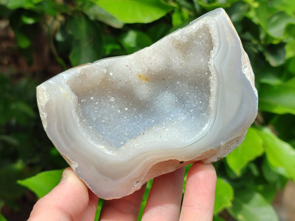 Polished Crystalline Agate Geodes x 6 From Maintirano, Madagascar