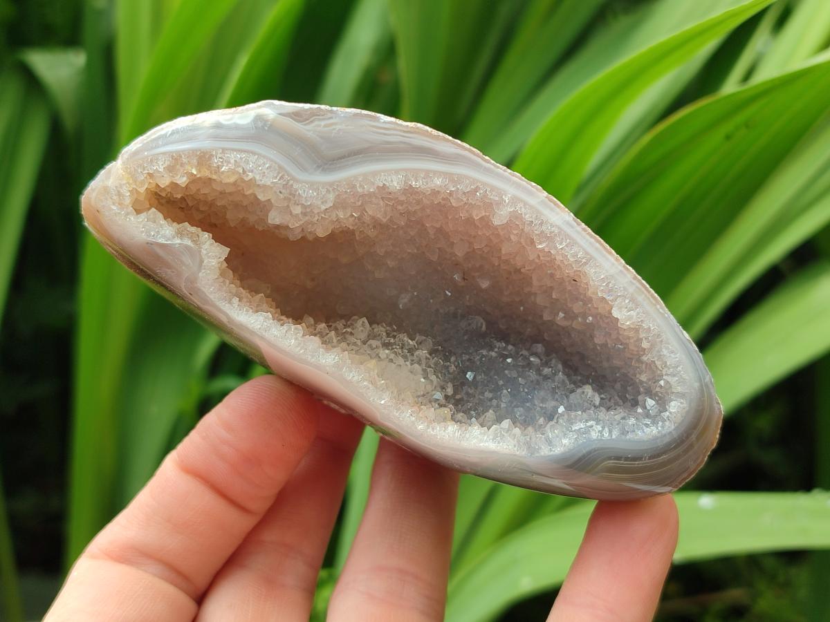 Polished Crystalline Agate Geodes x 6 From Maintirano, Madagascar