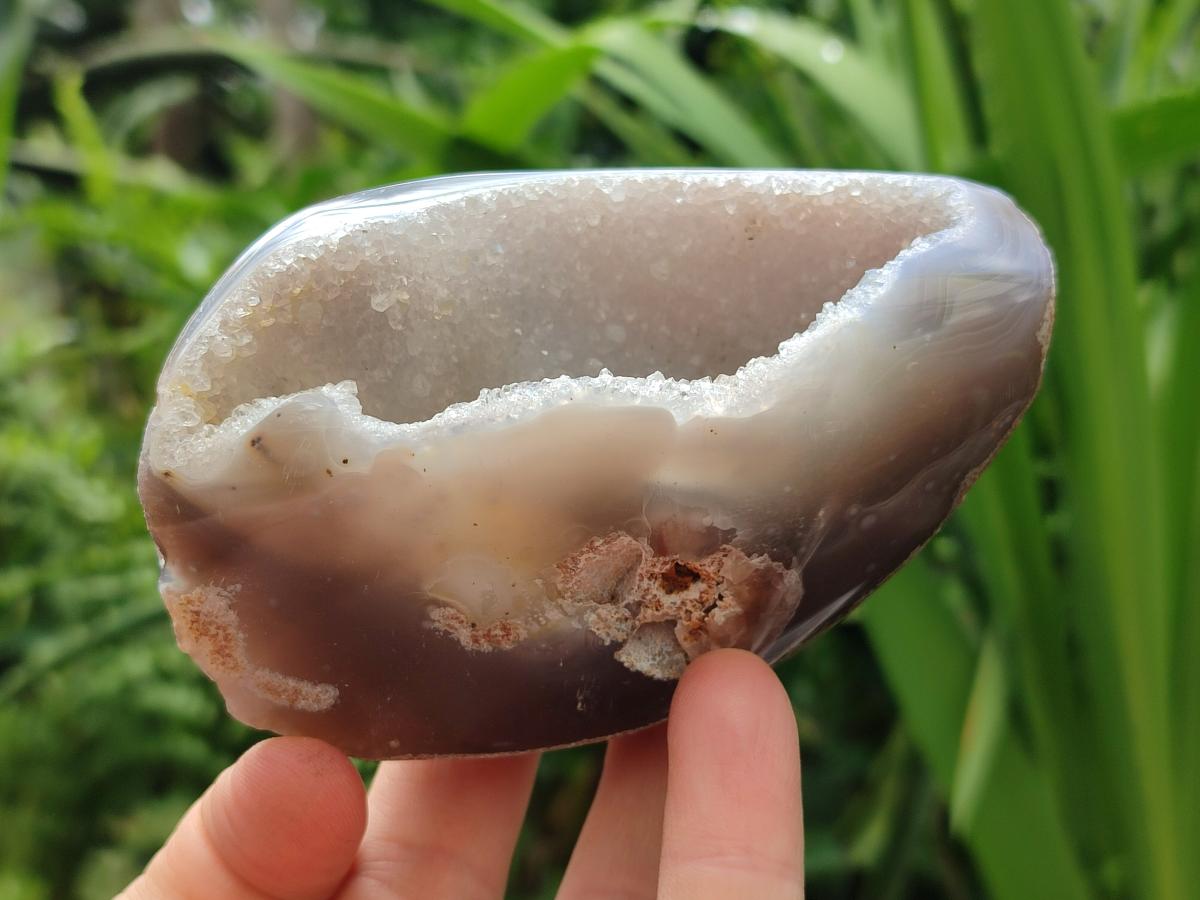 Polished Crystalline Agate Geodes x 6 From Maintirano, Madagascar