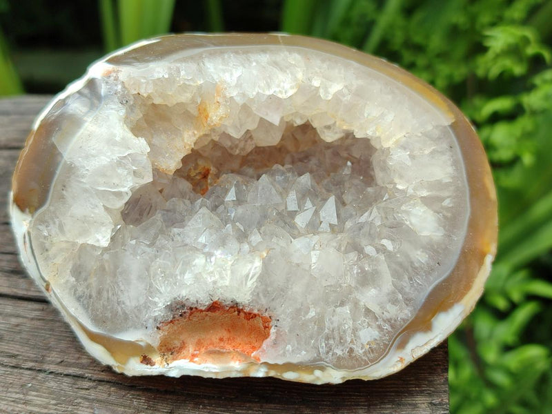 Polished Crystalline Agate Geodes x 6 From Maintirano, Madagascar - Toprock Gemstones and Minerals 