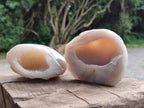 Polished Crystalline Agate Geodes x 6 From Maintirano, Madagascar