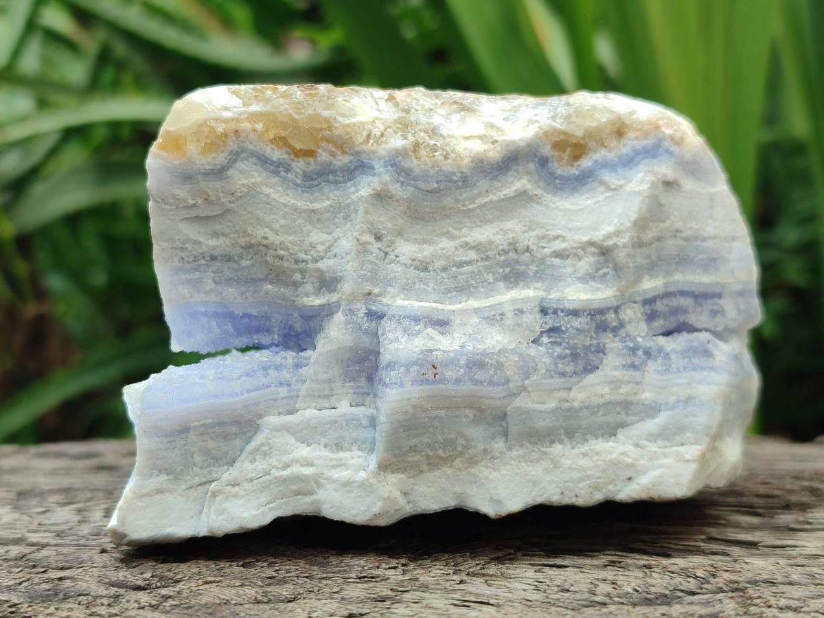Natural Blue Lace Agate Crystalline Specimens x 3 From Namibia - Toprock Gemstones and Minerals 
