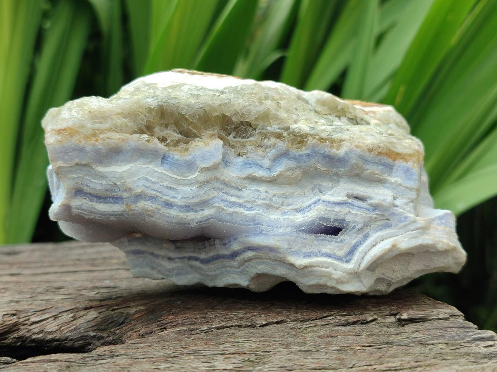 Natural Blue Lace Agate Crystalline Specimens x 3 From Namibia - Toprock Gemstones and Minerals 