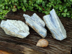 Natural Blue Lace Agate Crystalline Specimens x 3 From Namibia - Toprock Gemstones and Minerals 