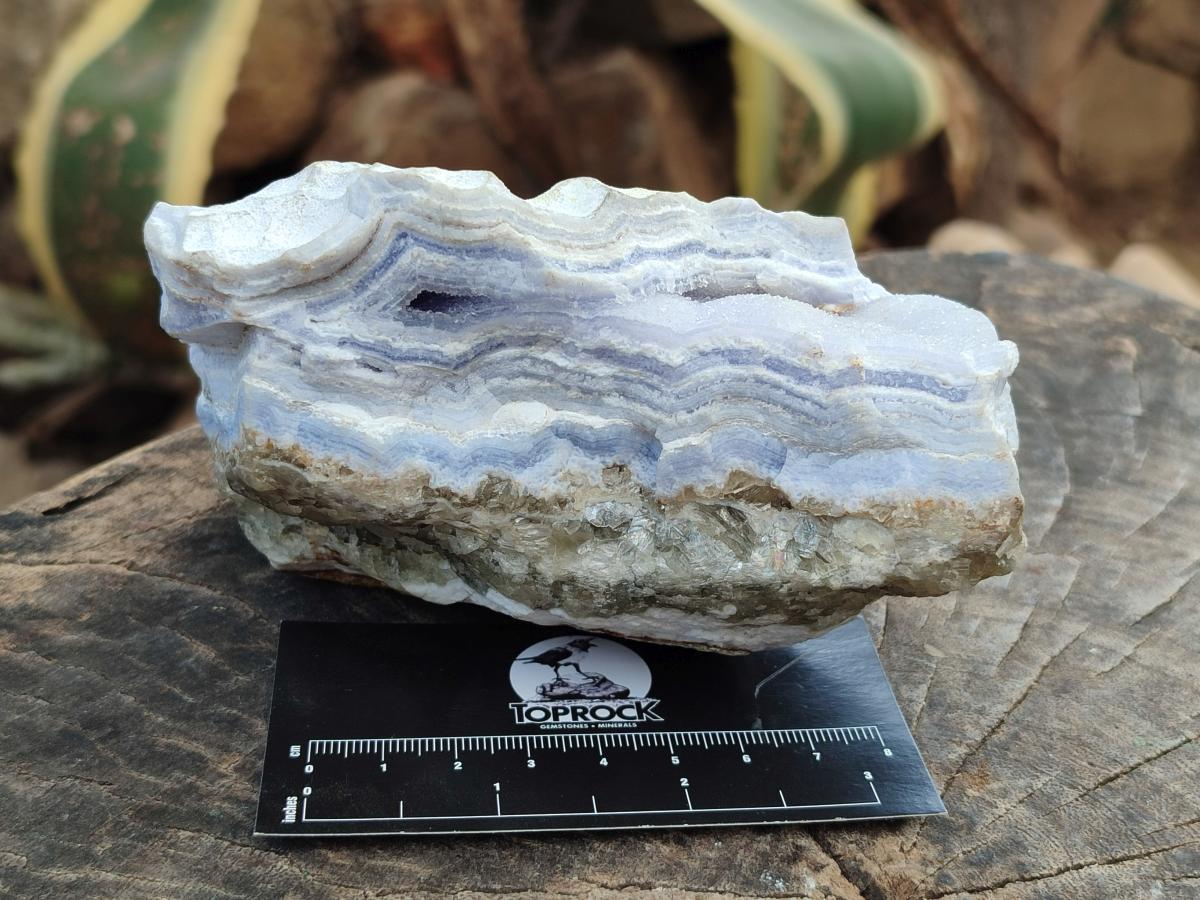 Natural Blue Lace Agate Crystalline Specimens x 3 From Namibia