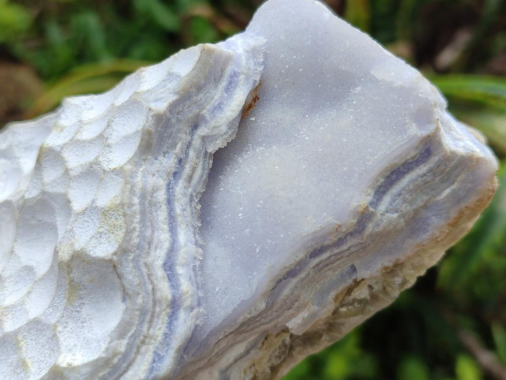 Natural Blue Lace Agate Crystalline Specimens x 3 From Namibia - Toprock Gemstones and Minerals 