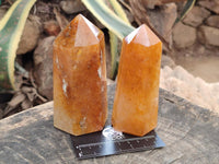 Polished Golden Healer Quartz Crystals x 3 From Ambatofinandrahana, Madagascar
