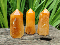 Polished Golden Healer Quartz Crystals x 3 From Ambatofinandrahana, Madagascar