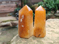 Polished Golden Healer Quartz Crystals x 3 From Ambatofinandrahana, Madagascar