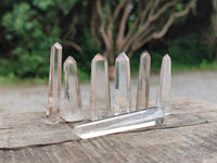 Polished Clear Smokey Citrine Window Quartz Crystals x 41 From Madagascar