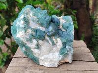 Natural Green Fluorite Cluster Specimens x 2 From Mandrosonoro, Madagascar