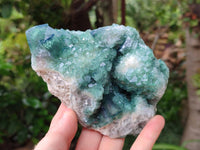 Natural Green Fluorite Cluster Specimens x 2 From Mandrosonoro, Madagascar