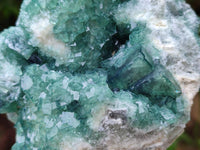 Natural Green Fluorite Cluster Specimens x 2 From Mandrosonoro, Madagascar