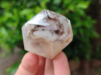 Polished Smokey Window Quartz Crystals x 6 From Madagascar