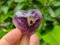 Polished Chevron Amethyst Hearts x 20 From Madagascar