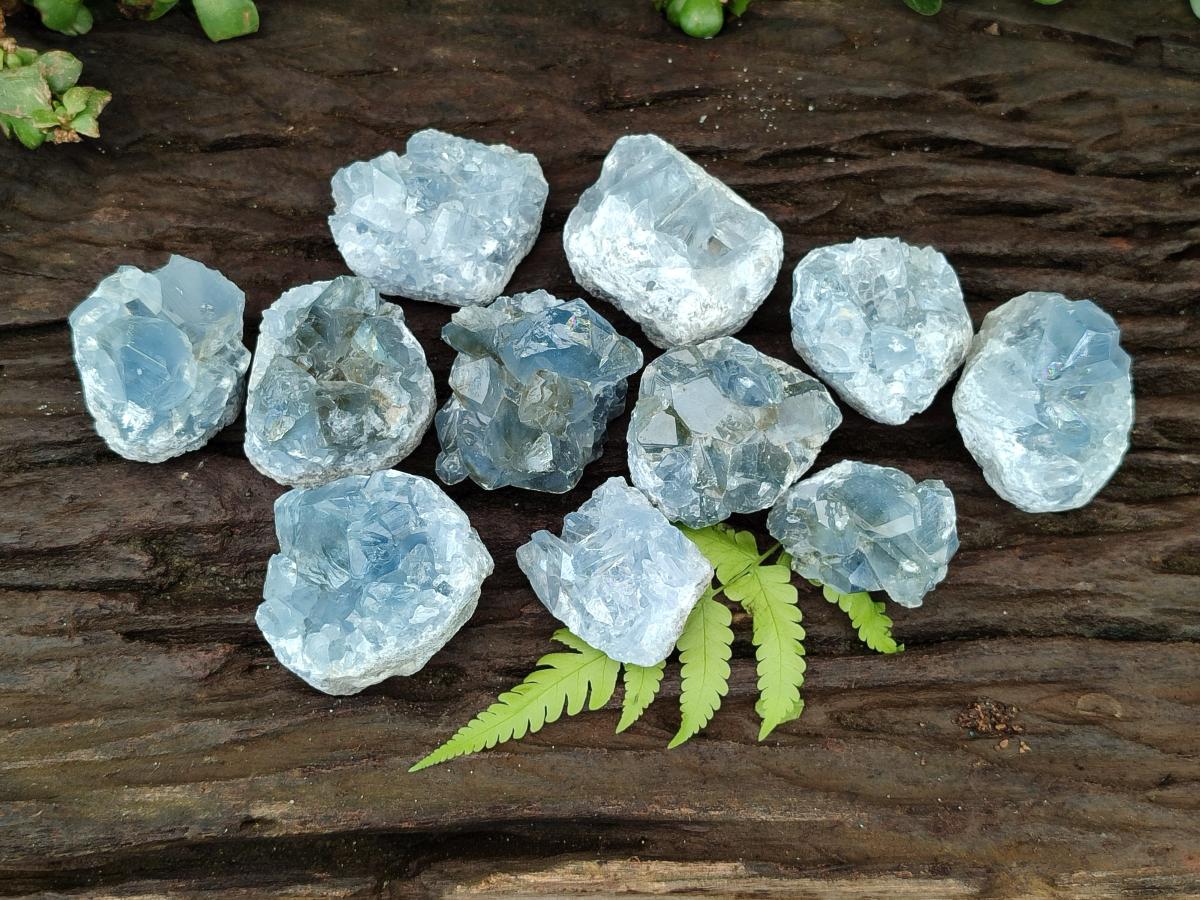 Natural Blue Celestite Specimens x 41 From Sakoany, Madagascar - Toprock Gemstones and Minerals 