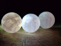 Polished Star Rose Quartz Spheres x 6 From Madagascar