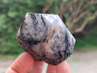 Polished Tourmalinated Quartz Crystals x 3 From Madagascar