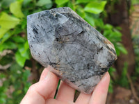 Polished Tourmalinated Quartz Crystals x 3 From Madagascar