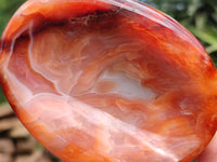 Polished Carnelian Agate Gemstone Bowl x 3 From Madagascar